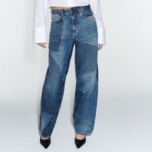 New w/ tag: Zara patchwork jeans. Size 2 & size 4
